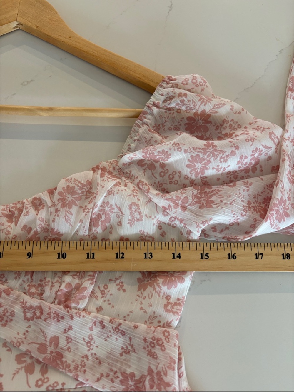 Thirty Thirty Pink Floral Long Sleeve Mini Babydoll Dress Size small (note) - Picture 3 of 10